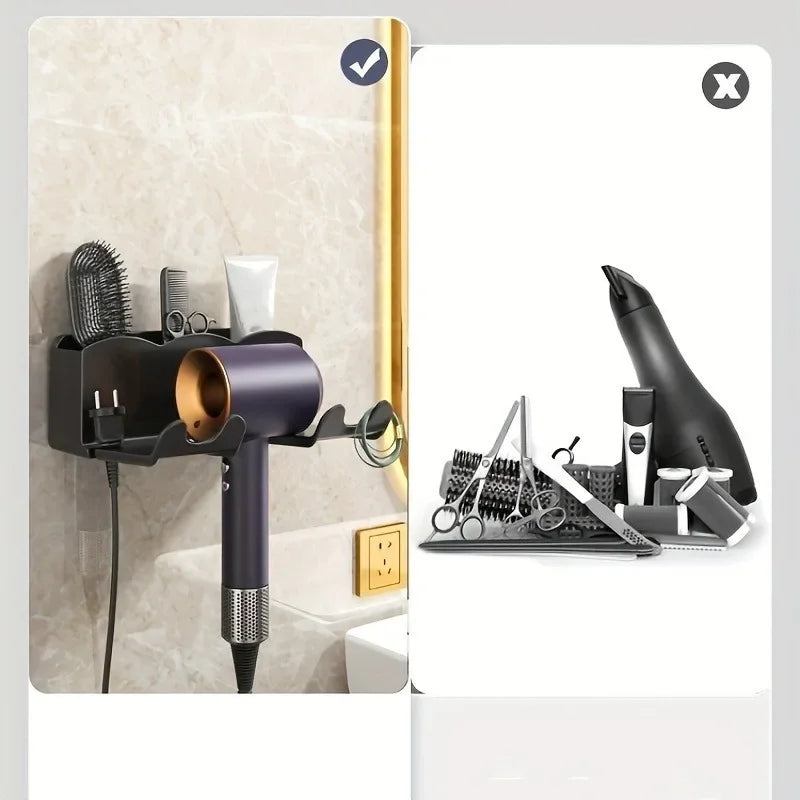 Porte sèche cheveux sans perçage