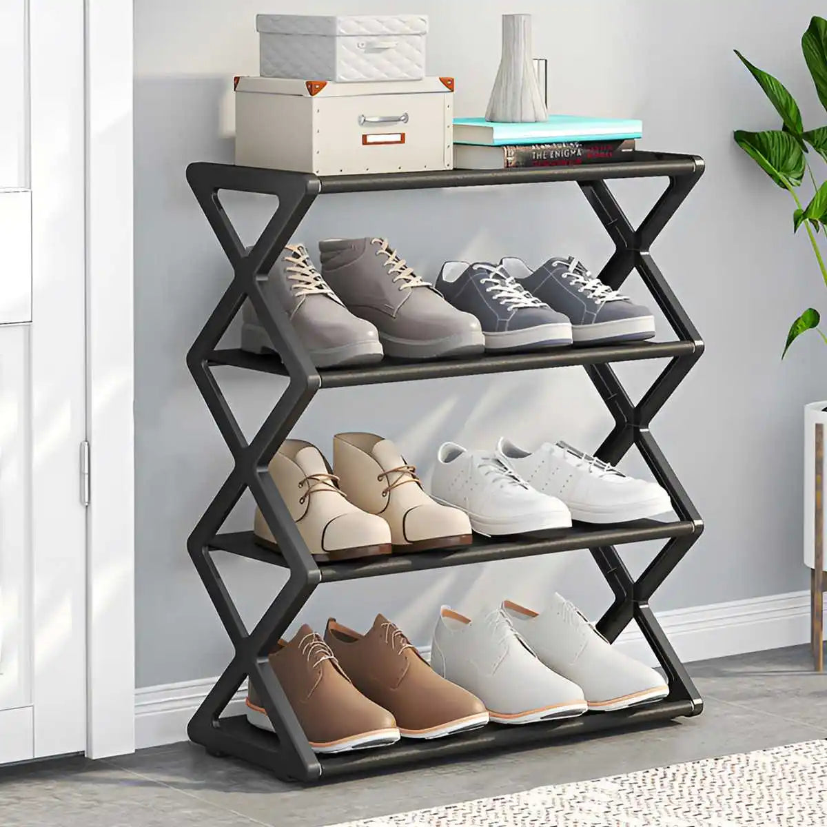 Organisateur chaussures vertical compact