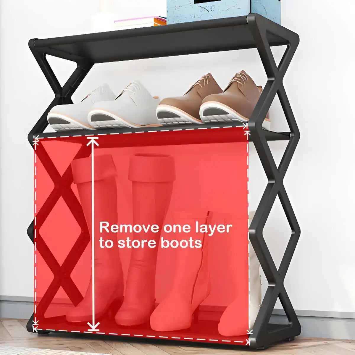 Organisateur chaussures vertical compact