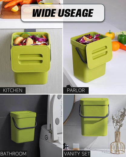 Poubelle compacte suspendue