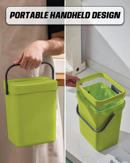 Poubelle compacte suspendue