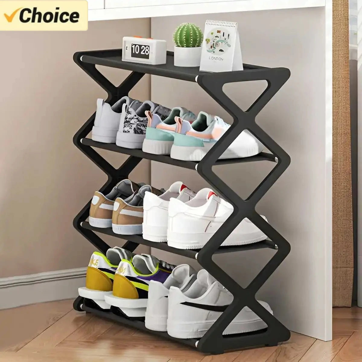 Organisateur chaussures vertical compact